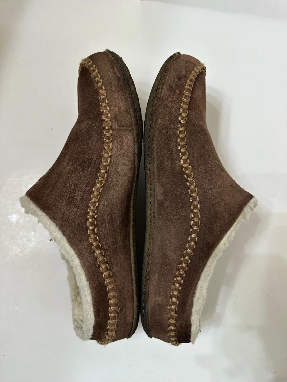 Sorel Mens Falcon Ridge II Tobacco Brown Suede Slip-On Clog Slippers Size 11
